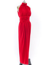Ruched Jersey Gown and Coccoon Jacket Ensemble Dress arcadeshops.com