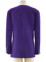 Chanel Plum Boucle Jacket Jacket arcadeshops.com