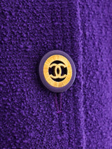 Chanel Plum Boucle Jacket Jacket arcadeshops.com