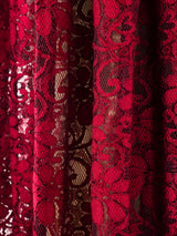 Ozbek Cranberry Lace Skirt Bottom arcadeshops.com