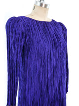 Mary McFadden Plisse Pleated Tiered Dress Dress arcadeshops.com