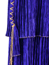 Mary McFadden Plisse Pleated Tiered Dress Dress arcadeshops.com