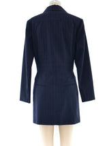 Norma Kamali Pinstripe Coat Dress Dress arcadeshops.com