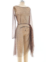 Leopard Printed Mesh Dress Dress arcadeshops.com