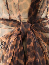Leopard Printed Mesh Dress Dress arcadeshops.com