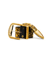 Michael Morrison Studded Black Leather Belt Accessory arcadeshops.com
