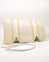 Snakeskin Striped Quilted Convertible Clutch Accessory arcadeshops.com