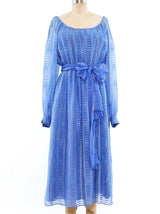 Richilene Metallic Stripe Silk Dress Dress arcadeshops.com