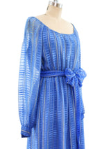 Richilene Metallic Stripe Silk Dress Dress arcadeshops.com
