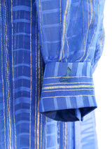 Richilene Metallic Stripe Silk Dress Dress arcadeshops.com