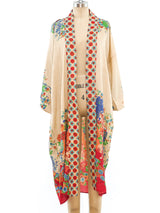 Floral Pongee Silk Robe Jacket arcadeshops.com