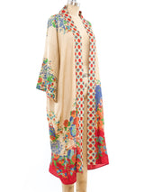 Floral Pongee Silk Robe Jacket arcadeshops.com