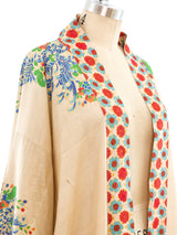 Floral Pongee Silk Robe Jacket arcadeshops.com