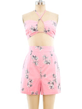 Bubblegum Floral Beach Ensemble Suit arcadeshops.com