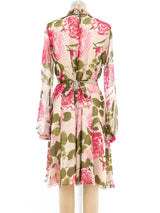 Valentino Floral Silk Ruffle Dress Dress arcadeshops.com
