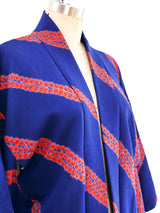 Shibori Striped Navy Kimono Jacket arcadeshops.com