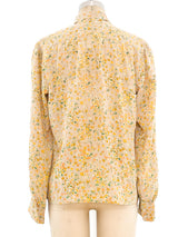 Yves Saint Laurent Beige Floral Top Top arcadeshops.com