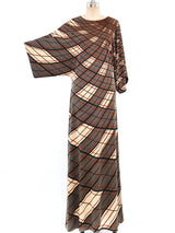 1978 Roberta di Camerino Optical Plaid Gown Dress arcadeshops.com