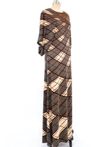 1978 Roberta di Camerino Optical Plaid Gown Dress arcadeshops.com