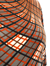 1978 Roberta di Camerino Optical Plaid Gown Dress arcadeshops.com