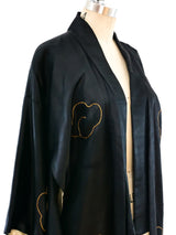 Dragon Embroidered Satin Robe Jacket arcadeshops.com