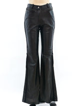 Christian Dior Lace Up Leather Pants Bottom arcadeshops.com