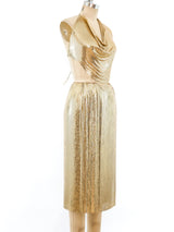 Gold Metal Mesh Ensemble Suit arcadeshops.com