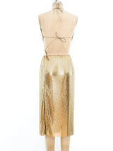 Gold Metal Mesh Ensemble Suit arcadeshops.com