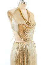 Gold Metal Mesh Ensemble Suit arcadeshops.com