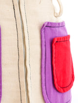 Colorblock Patch Pocket Maxi Skirt Bottom arcadeshops.com