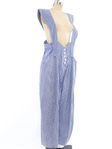 Mixed Hickory Striped Overalls Suit arcadeshops.com