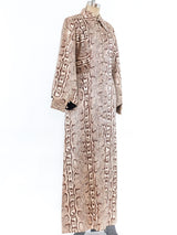 Snakeskin Printed Maxi Jacket Jacket arcadeshops.com