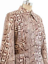 Snakeskin Printed Maxi Jacket Jacket arcadeshops.com