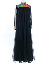 Jean Varon Rainbow Sequined Chiffon Gown Dress arcadeshops.com