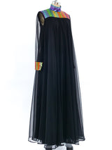Jean Varon Rainbow Sequined Chiffon Gown Dress arcadeshops.com