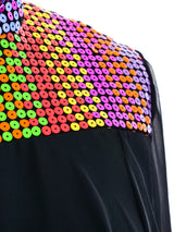 Jean Varon Rainbow Sequined Chiffon Gown Dress arcadeshops.com