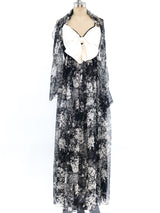 Floral Chiffon Maxi with Oversized Bow Dress arcadeshops.com