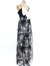 Floral Chiffon Maxi with Oversized Bow Dress arcadeshops.com