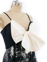 Floral Chiffon Maxi with Oversized Bow Dress arcadeshops.com