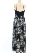Floral Chiffon Maxi with Oversized Bow Dress arcadeshops.com