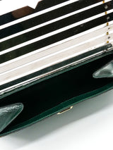 Green Crocodile Bag with Architectural Hardware Accessory arcadeshops.com