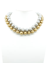Karl Lagerfeld Two Tone Faux Pearl Necklace Jewelry arcadeshops.com