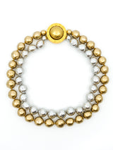 Karl Lagerfeld Two Tone Faux Pearl Necklace Jewelry arcadeshops.com