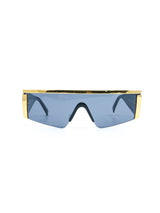 Gianni Versace Cross Embellished Shield Sunglasses Accessory arcadeshops.com