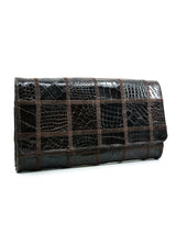 Patchwork Croc Embossed Clutch Accessory arcadeshops.com