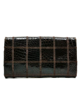 Patchwork Croc Embossed Clutch Accessory arcadeshops.com