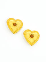 Jeweled Heart Earrings Accessory arcadeshops.com