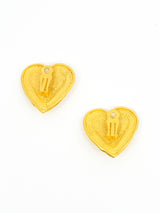 Jeweled Heart Earrings Accessory arcadeshops.com