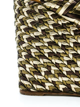 Hermes Woven Leather Platform Wedge Accessory arcadeshops.com