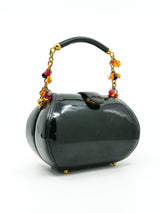 Patent Beaded Handle Bag Accessory arcadeshops.com